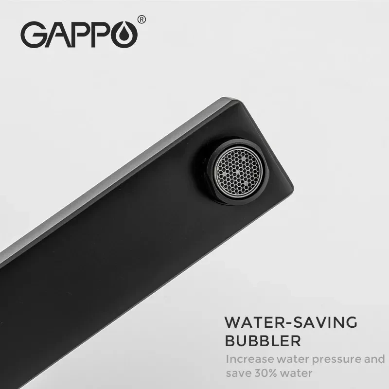 Смеситель для умывальника GAPPO G1017-62 черный