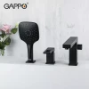 Смеситель для ванны GAPPO G1117-6 черный на борт.