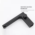 Смеситель для ванны GAPPO G1117-6 черный на борт.