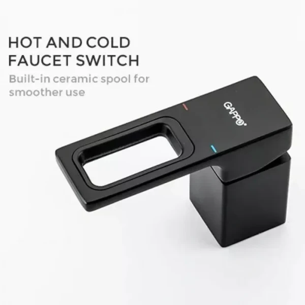 Смеситель для ванны GAPPO G1117-6 черный на борт.