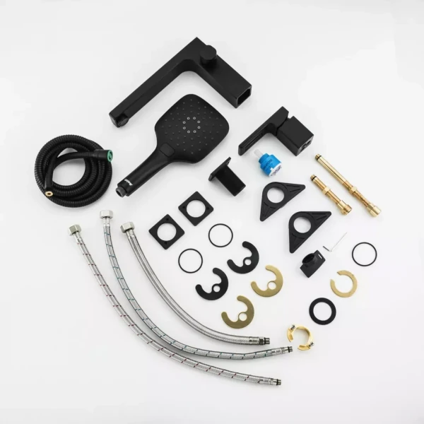 Смеситель для ванны GAPPO G1117-6 черный на борт.