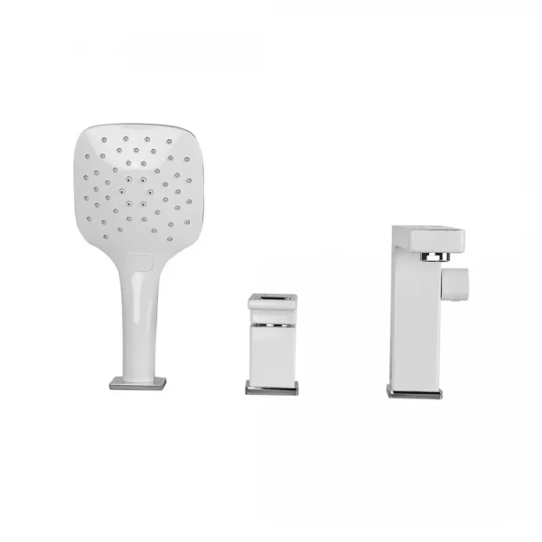 Змішувач для ванни на борт GAPPO G1117-8, білий/хром