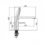 Змішувач для ванни на борт GAPPO G1117-8, білий/хром