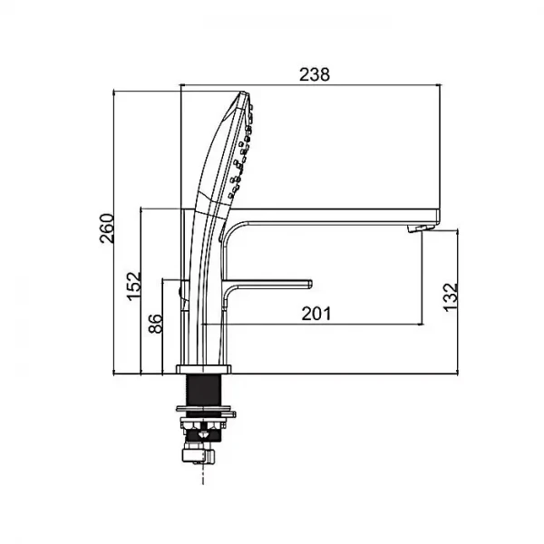 Змішувач для ванни на борт GAPPO G1117-8, білий/хром