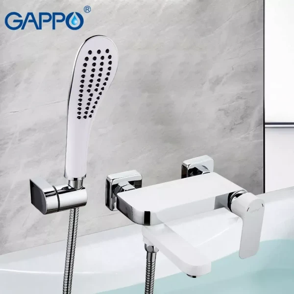 Смеситель для ванны GAPPO G3248 белый/хром