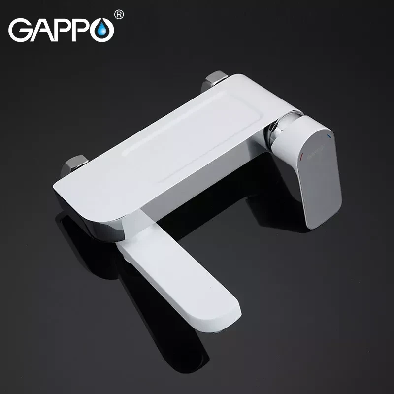 Змішувач для ванни GAPPO G3248, білий/хром