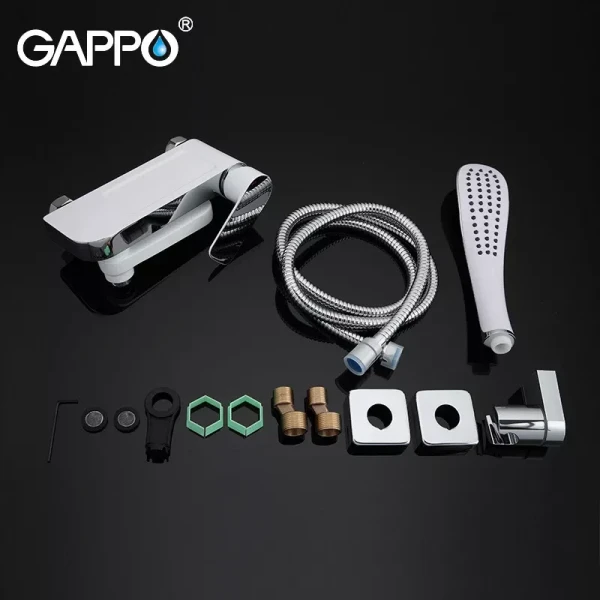 Смеситель для ванны GAPPO G3248 белый/хром