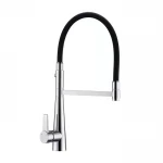 Смеситель для кухни GAPPO G4398-15 с гибким изливом черный/хром, 2 режима