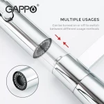Смеситель для кухни GAPPO G4398-15 с гибким изливом черный/хром, 2 режима