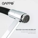 Смеситель для кухни GAPPO G4398-15 с гибким изливом черный/хром, 2 режима