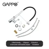 Смеситель для кухни GAPPO G4398-15 с гибким изливом черный/хром, 2 режима