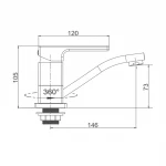 Смеситель для кухни GAPPO G4517-6 черный