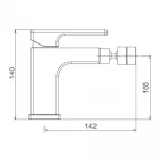 Смеситель для биде GAPPO G5017-8 белый/хром