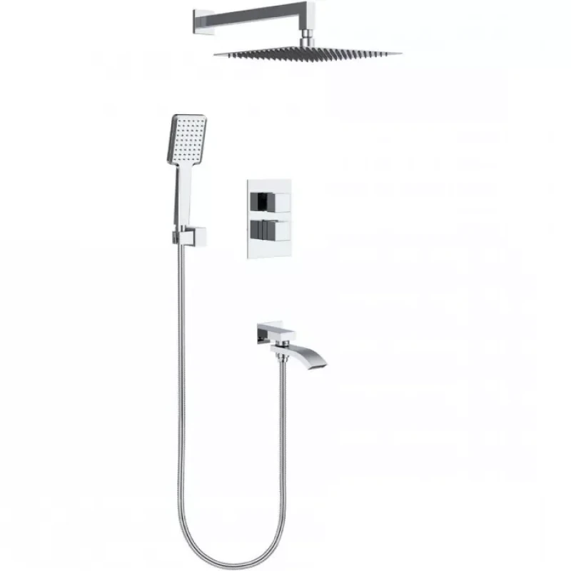 Душевая система встроенная GAPPO G7107-40 хромированная с переключателем на лейку 3-функции