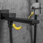 Душевая система GAPPO G7117-6 с переключателем на лейку на 3 функции черная