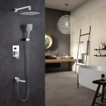 Встраиваемая душевая система GAPPO G7117-8 белая/хром с переключателем на лейку 3-функции