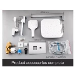 Встраиваемая душевая система GAPPO G7117-8 белая/хром с переключателем на лейку 3-функции