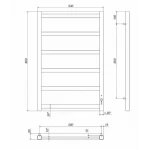 Полотенцесушитель электрический DEFFI Avast 500x800 140 Вт левый черный