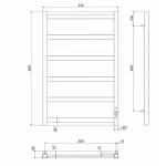 Полотенцесушитель электрический DEFFI Avast 500x800 140 Вт левый белый