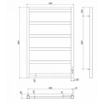 Полотенцесушитель электрический DEFFI Avast 500x800 правый 140 Вт белый