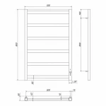 Полотенцесушитель электрический DEFFI Avast 500x800 правый 140 Вт белый