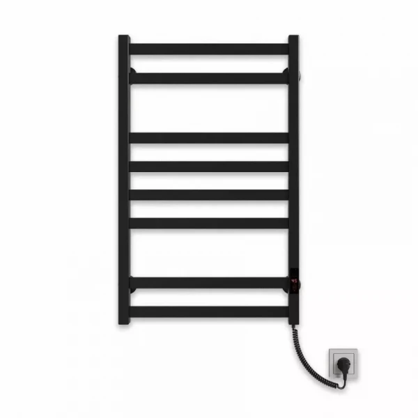 Полотенцесушитель электрический DEFFI Avast 500x800 правый 140 Вт черный