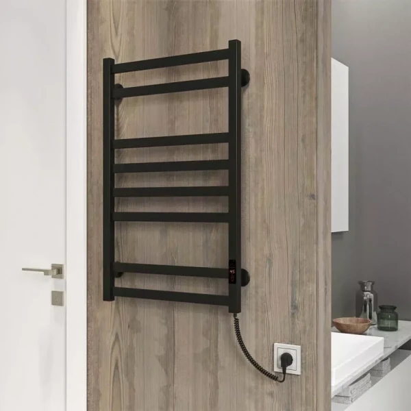 Полотенцесушитель электрический DEFFI Avast 500x800 правый 140 Вт черный