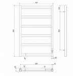 Полотенцесушитель электрический DEFFI Avast 500x800 правый 140 Вт черный