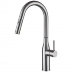 Смеситель для кухни GAPPO G4398-45 с выдвижным изливом сатин, 2 режима