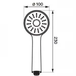 Лейка для душа WEZER WKY-12 хромированная 5-режимная