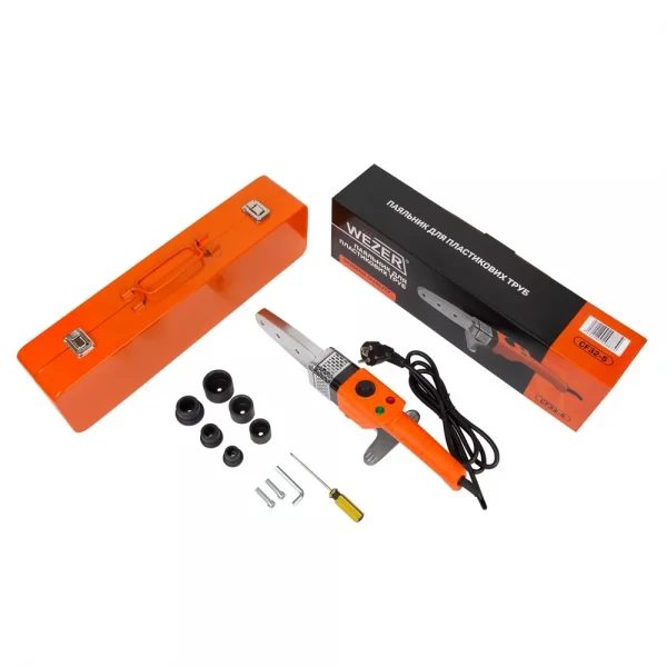 Сварочный комплект для труб ППР WEZER CF-32-5 800Вт с насадками Ø20-32