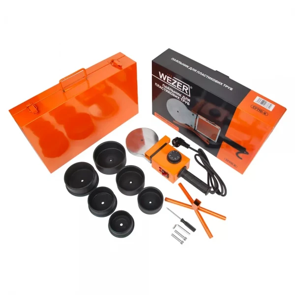 Аппарат для сварки пластиковых труб WEZER CF-110-6 1800 Вт с насадками Ø75...110