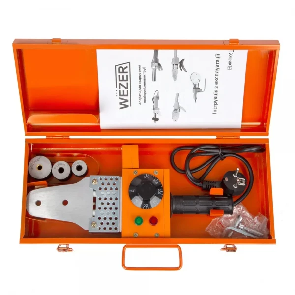 Сварочный комплект для пайки труб WEZER CF-32-1 600 Вт с насадками Ø20-32 мм