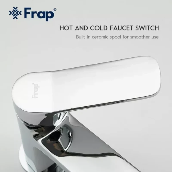Смеситель для умывальника FRAP F1061-2 высокий хромированный