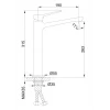Смеситель для умывальника FRAP F1061-2 высокий хромированный