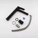 Смеситель для умывальника FRAP F1062-2 высокий черный