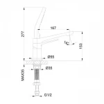Смеситель для ванны FRAP F1161 хром на борт.