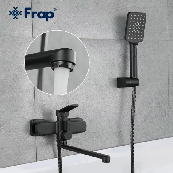 Смеситель для ванны FRAP F2262 черный