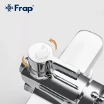 Душевая система FRAP F2461 с поворотным изливом, переключателем на лейку, 3 режима, белая/хром