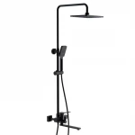 Душевая система FRAP F2462 с поворотным изливом и переключателем на лейку, 3 режима, черная