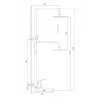 Душевая система FRAP F2462 с поворотным изливом и переключателем на лейку, 3 режима, черная