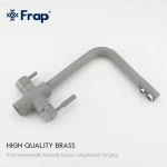 Смеситель для кухни FRAP F4352-22 на две воды серый
