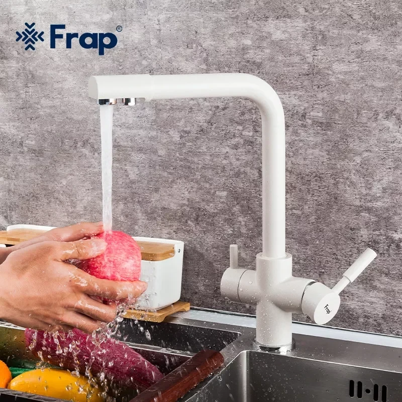 Смеситель для кухни FRAP F4352-24 для двух вод белый