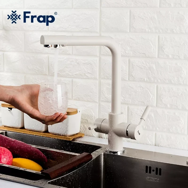 Смеситель для кухни FRAP F4352-24 для двух вод белый