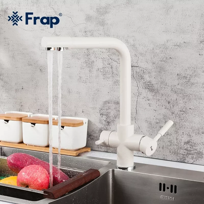 Смеситель для кухни FRAP F4352-24 для двух вод белый