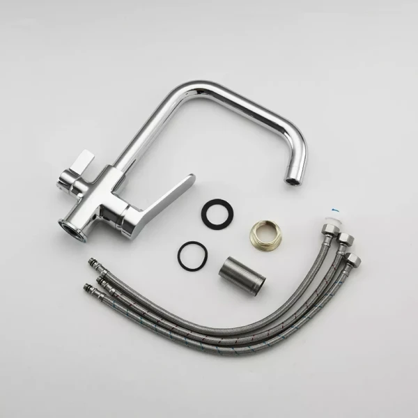 Смеситель для кухни FRAP F4361 хромированный для двух вод