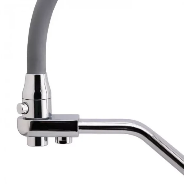 Смеситель для кухни FRAP F4374 серый/хром для двух видов воды