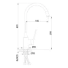 Корпус кухонного смесителя FRAP F4461 хром под гибкий излив.
