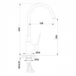 Корпус кухонного смесителя FRAP F4461 хром под гибкий излив.