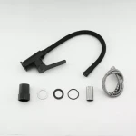 Смеситель для кухни FRAP F4462 с гибким изливом черный